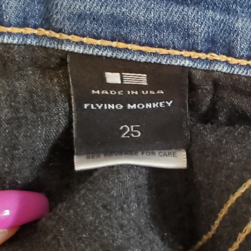 HOST PICK ~ FLYING MONKEY DISTRESSED SKINNY JEANS - Picture 9 of 10